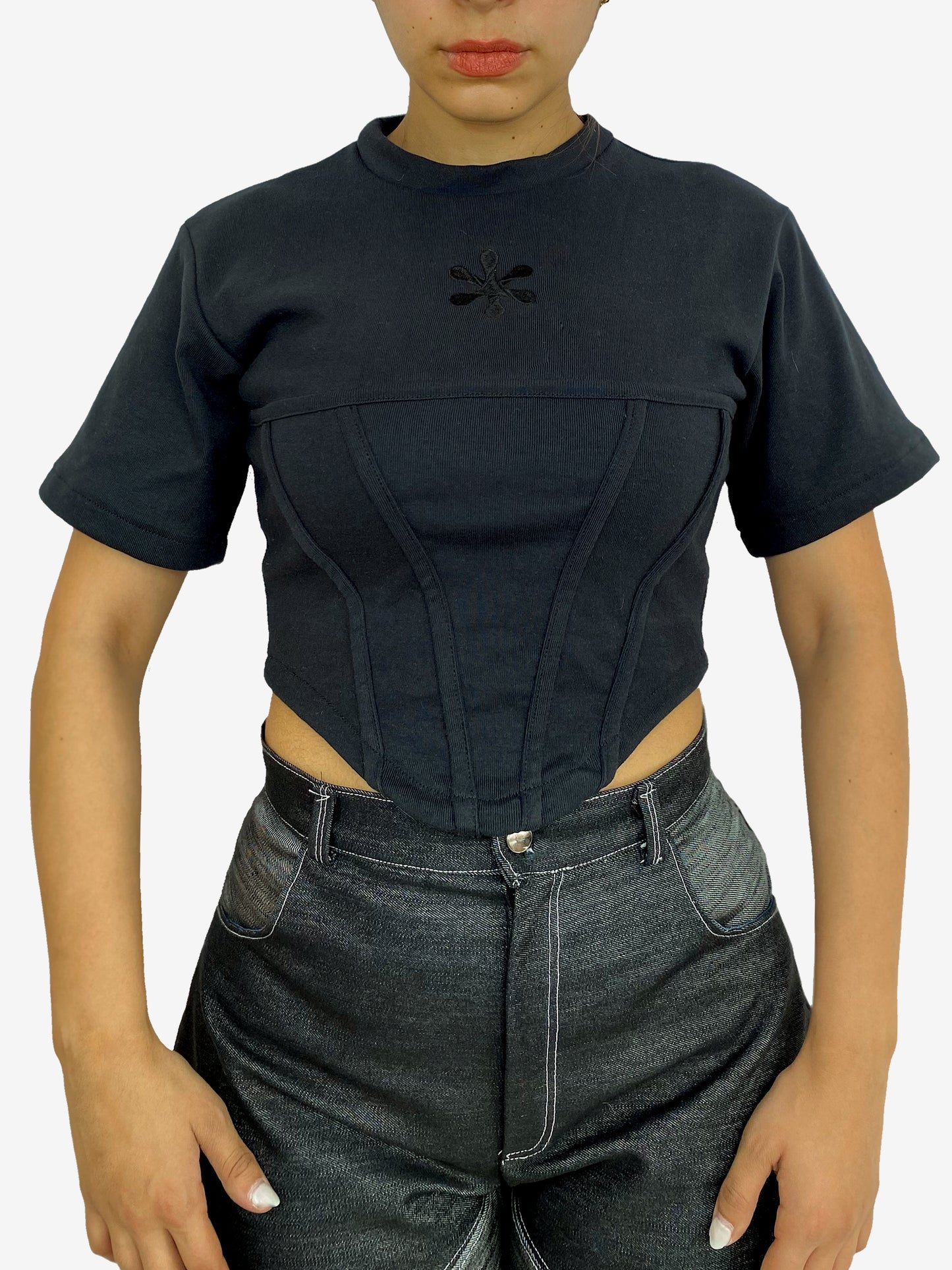 Corset T-Shirt Black