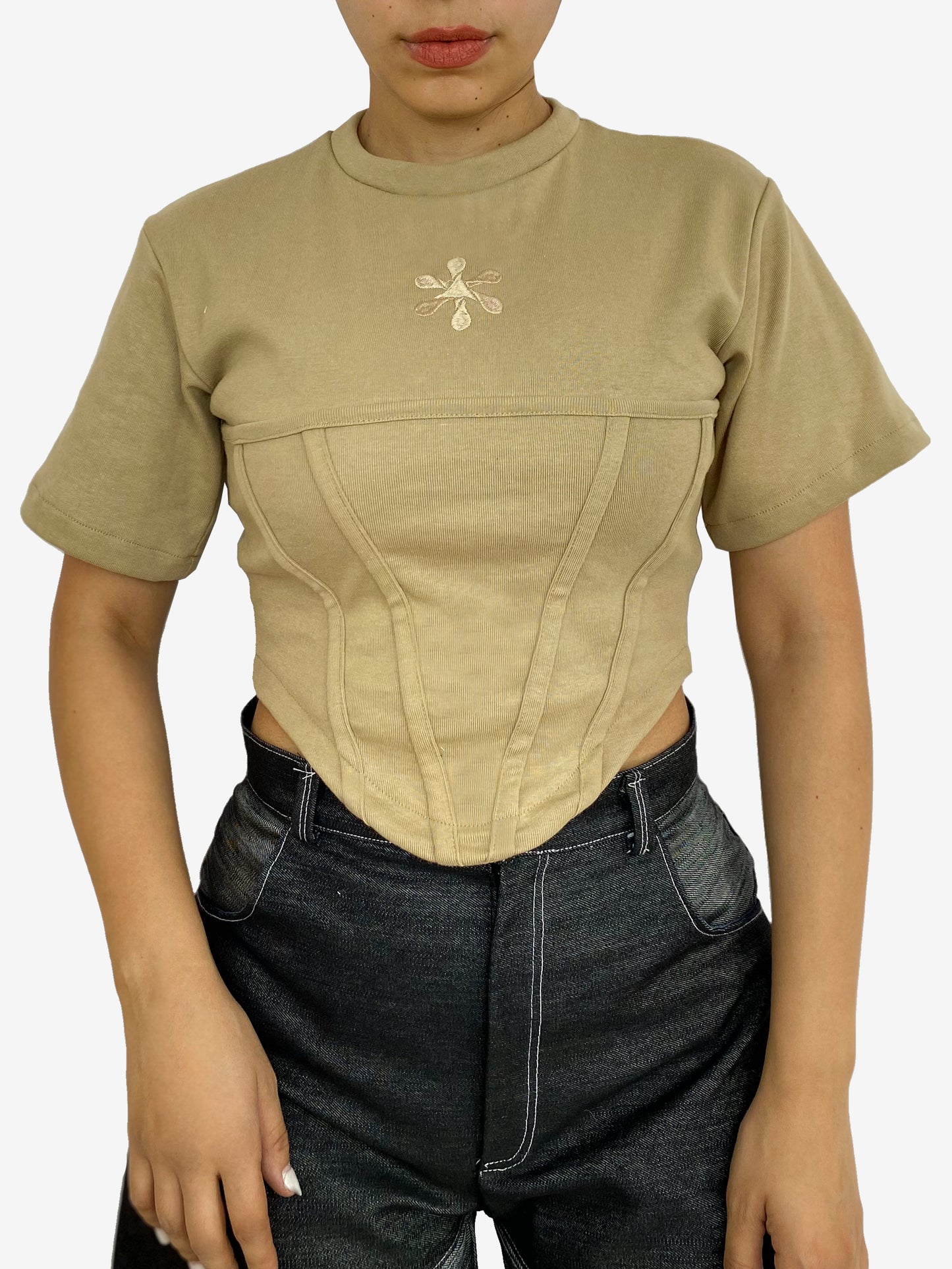 Corset T-Shirt Nude