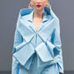 Saco Caelus de Liz Campos, saco sastre azul cielo peplum – vista 5