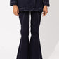 Pantalón Serenidad de Liz Campos, jeans acampanados de mezclilla – vista 7