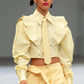 Camisa Solaris de Liz Campos, camisa cropped con corbata – vista 4