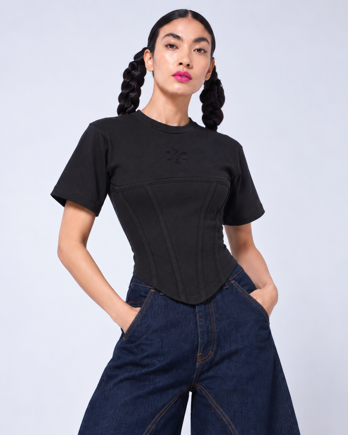 Corset T-Shirt Black