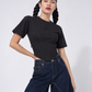 Corset T-Shirt Black de Liz Campos: playera negra tipo corset