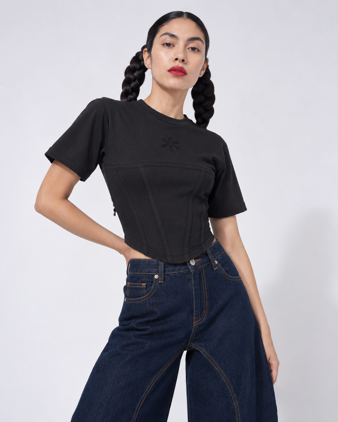 Corset T-Shirt Black
