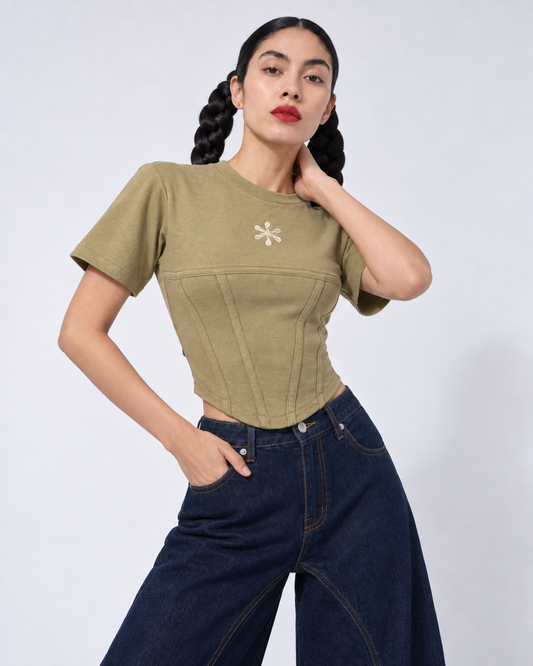 Nude Corset T-Shirt 
