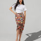 Falda Gracia de Liz Campos, falda lápiz convertible estampada – vista 6
