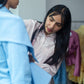 Saco Caelus de Liz Campos, saco sastre azul cielo peplum – vista 8