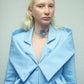 Saco Caelus de Liz Campos, saco sastre azul cielo peplum – vista 6