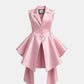 Vestido Mantis de Liz Campos, vestido sastre escultórico rosa – vista 2