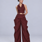 Pantalón Vinea de Liz Campos: pantalón sastre color vino