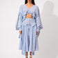 Top Esencia de Liz Campos, top camisero transformable a rayas – vista 4