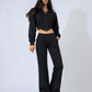 Pants Plenitud de Liz Campos: pants de felpa con costuras en bies