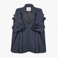 Vestido Magnolia de Liz Campos, vestido blazer gris escultórico – vista 2