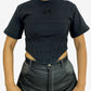 Corset T-Shirt Black de Liz Campos, playera negra tipo corset – vista 5