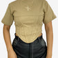 Corset T-Shirt Nude de Liz Campos, playera entallada tipo corset – vista 3