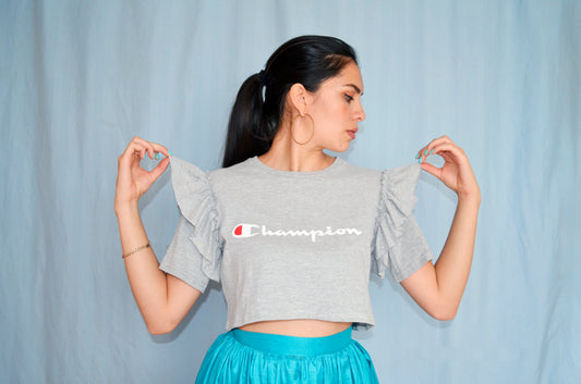 Playera Champion CROPPED - Liz Campos Mx
